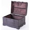 Vintiquewise Antique Style Black Wooden Steamer Trunk, Coffee Table QI003252L - alternate 4